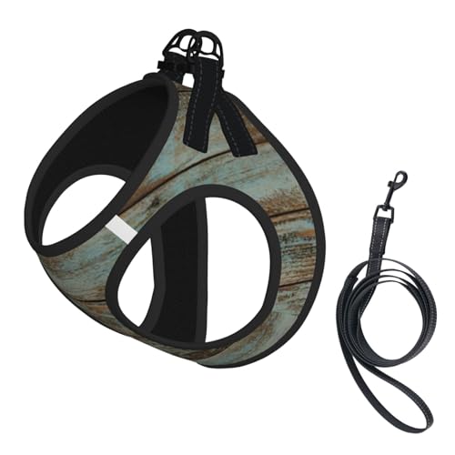 Rustikales Welpengeschirr mit Holzdruck, reflektierend, Hundezubehör für kleine, mittelgroße und große Hunde und Katzen Rustikales Welpengeschirr mit Holzdruck, reflektierend, Hundezubehör für kleine, mittelgroße und große Hunde und Katzen von YUBVCF