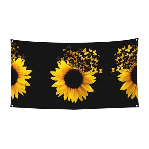 Sonnenblumen-Schmetterlinge Kunstdruck, Weihnachten, Halloween, Party-Banner, langlebige hängende Dekoration, geeignet für Zuhause, Garten, Bar, Dekorationen Sonnenblumen-Schmetterlinge Kunstdruck, Weihnachten, Halloween, Party-Banner, langlebige hängende Dekoration, geeignet für Zuhause, Garten, Bar, Dekorationen von YUBVCF