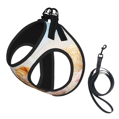 Welpengeschirr mit Seestern und Muscheln am Strand, reflektierend, Hundezubehör für kleine, mittelgroße und große Hunde und Katzen Welpengeschirr mit Seestern und Muscheln am Strand, reflektierend, Hundezubehör für kleine, mittelgroße und große Hunde und Katzen von YUBVCF