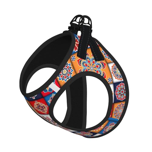 Welpengeschirr mit reflektierendem Retro-Flowwer-Druck, Hundezubehör für kleine, mittelgroße und große Hunde und Katzen Welpengeschirr mit reflektierendem Retro-Flowwer-Druck, Hundezubehör für kleine, mittelgroße und große Hunde und Katzen von YUBVCF