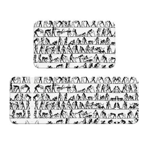 Wrestlers Sports Anti-Rutsch-Küchenmatte, 2er-Set, ergonomische Stehunterlagen für Küche, Bar, Schreibtisch Wrestlers Sports Anti-Rutsch-Küchenmatte, 2er-Set, ergonomische Stehunterlagen für Küche, Bar, Schreibtisch von YUBVCF
