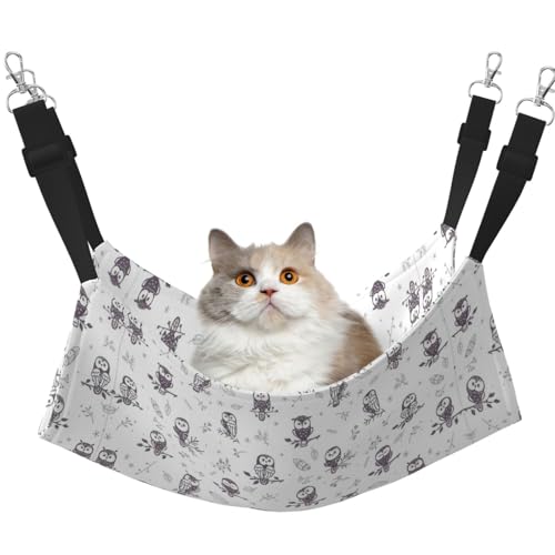 YUBVCF Eulen-Baumzweige, weiches Haustierbett, passend für Frettchen, Kätzchen, Welpen, kleine Hunde, verstellbarer Gurt YUBVCF Eulen-Baumzweige, weiches Haustierbett, passend für Frettchen, Kätzchen, Welpen, kleine Hunde, verstellbarer Gurt von YUBVCF