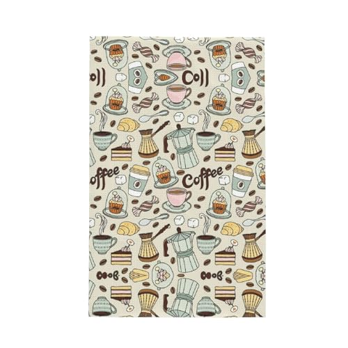 YUBVCF Geschirrtücher mit Kaffee und Süßigkeiten, Zucker-Schokoladendruck, Waffelgewebe, 40,6 x 66 cm, Geschirrtücher für die Küche, super saugfähig für die Reinigung von YUBVCF