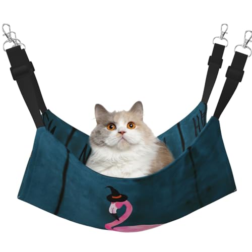 YUBVCF Halloween-Flamingo-Hexenhut, weiches Haustierbett, passend für Frettchen, Kätzchen, Welpen, kleine Hunde, verstellbarer Riemen YUBVCF Halloween-Flamingo-Hexenhut, weiches Haustierbett, passend für Frettchen, Kätzchen, Welpen, kleine Hunde, verstellbarer Riemen von YUBVCF