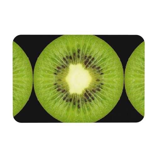 YUBVCF Kiwi Slice Printing Badematte Kieselgur Matte rutschfeste Duschmatte für Küche Badezimmer Boden, leicht zu reinigen von YUBVCF
