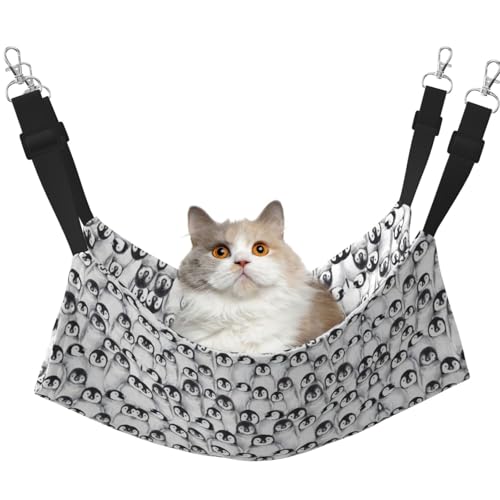 YUBVCF Niedliches Baby-Pinguin-Skizzenbett für Frettchen, Kätzchen, Welpen, kleine Hunde, verstellbarer Riemen von YUBVCF