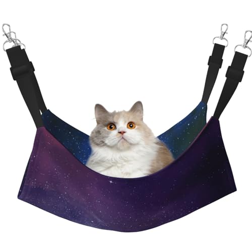 YUBVCF Universum mit Sternen, Interstellar, weiches Haustierbett, passend für Frettchen, Kätzchen, Welpen, kleine Hunde, verstellbarer Gurt von YUBVCF