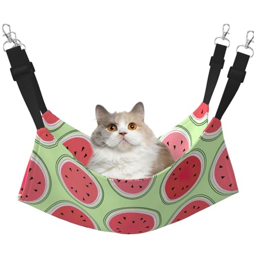 YUBVCF Weiches Haustierbett, Wassermelonengrün, passend für Frettchen, Kätzchen, Welpen, kleine Hunde, verstellbarer Gurt von YUBVCF