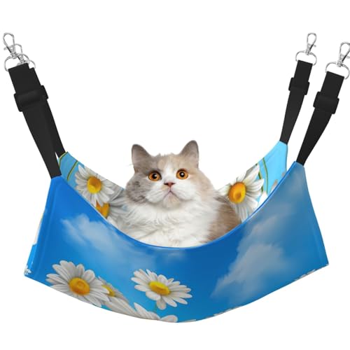 YUBVCF Weiches Haustierbett mit Gänseblümchen, passend für Frettchen, Kätzchen, Welpen, kleine Hunde, verstellbarer Gurt YUBVCF Weiches Haustierbett mit Gänseblümchen, passend für Frettchen, Kätzchen, Welpen, kleine Hunde, verstellbarer Gurt von YUBVCF