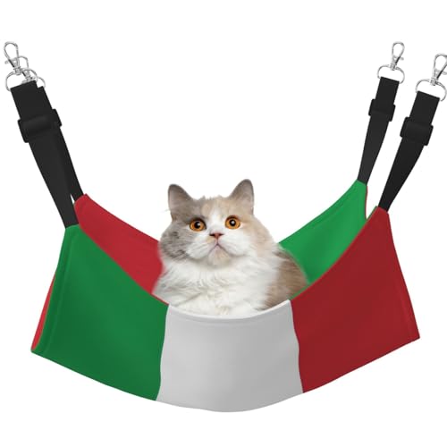 YUBVCF Weiches Haustierbett mit Italien-Flagge, passend für Frettchen, Kätzchen, Welpen, kleine Hunde, verstellbarer Gurt YUBVCF Weiches Haustierbett mit Italien-Flagge, passend für Frettchen, Kätzchen, Welpen, kleine Hunde, verstellbarer Gurt von YUBVCF
