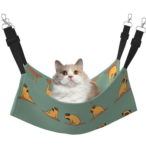 YUBVCF Weiches Yoga-Mops-Haustierbett, passend für Frettchen, Kätzchen, Welpen, kleine Hunde, verstellbarer Gurt von YUBVCF