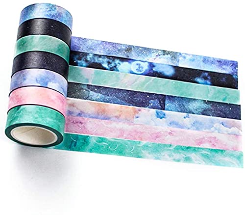 YUBX Washi Tape Set Masking Tape Dekoratives Klebeband Bunt für DIY Handwerk Bullet Journals Planer Scrapbooking Verpackung (Fantasy) von YUBX