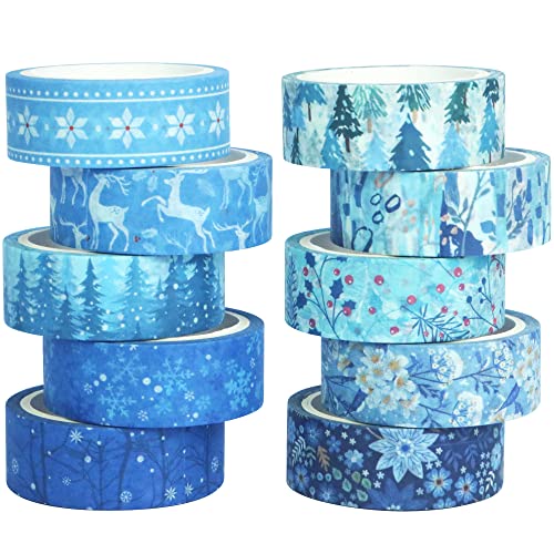 YUBX Weihnachten Washi Tape Set Masking Tape VSCO Dekoratives Klebeband Bunt für DIY Handwerk Bullet Journals Planer Scrapbooking Verpackung (Winter Times) von YUBX