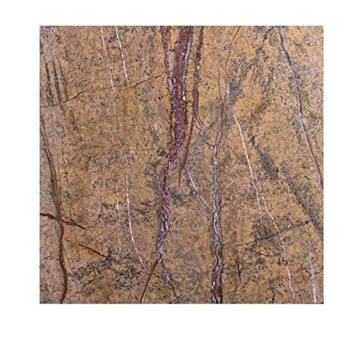 Yuchengstone Marmor-Tisch Steinplatte Arbeitsplatte, Küchenplatte, Schneidebrett, Käseplatte Servierplatten Stein Unterlage Brettchen 40cm x 40cm x 1,7 cm, Edel Design Unikat Handarbeit, 8 KG von Yuchengstone