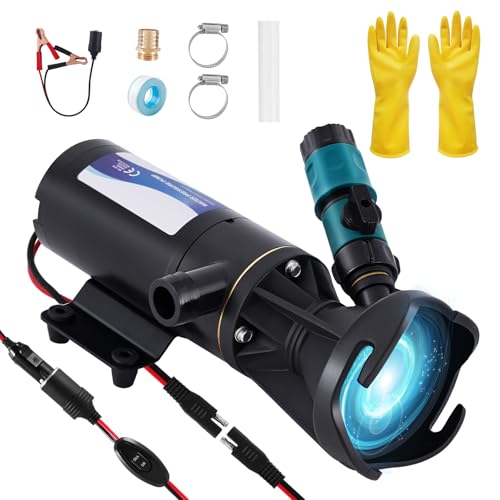YUCHENGTECH 12V Zerkleinerungspumpe 12GPM Selbstansaugende Schmutzwasserpumpen,45L/min 144W, Fäkalienpumpe 12V mit Zerhacker RV Abwasserpumpe für Wohnmobil, Marine, Yacht,Boot YUCHENGTECH 12V Zerkleinerungspumpe 12GPM Selbstansaugende Schmutzwasserpumpen,45L/min 144W, Fäkalienpumpe 12V mit Zerhacker RV Abwasserpumpe für Wohnmobil, Marine, Yacht,Boot von YUCHENGTECH