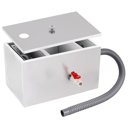 YUCHENGTECH Kommerzieller Fettabscheider 22L 40x24x23cm Fettabscheider Edelstahl ölabscheider Abwasser Fettabscheider Gastronomie mit 1 oberen Einlass für Restaurant Küchen Abwasser von YUCHENGTECH