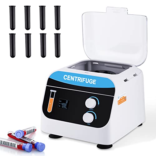 YUCHENGTECH Zentrifuge 8X20ml Labor Zentrifuge LCD-Tischzentrifuge 4000 U/min 0-999 min Timing 1920XG für 5/7/10ml Zentrifugenröhrchen 220V von YUCHENGTECH