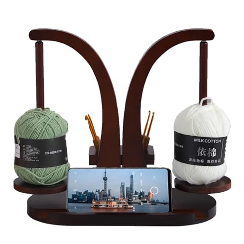 Wool Holder Wooden, Wool Holder Wooden with Knitting Accessories Organizer Knitting Accessories Organizer & Storage Box, Handmade Natural Wood for Knitting, Crochet,Wollabwickler Wool Holder Wooden, Wool Holder Wooden with Knitting Accessories Organizer Knitting Accessories Organizer & Storage Box, Handmade Natural Wood for Knitting, Crochet,Wollabwickler von YUCHKEJ