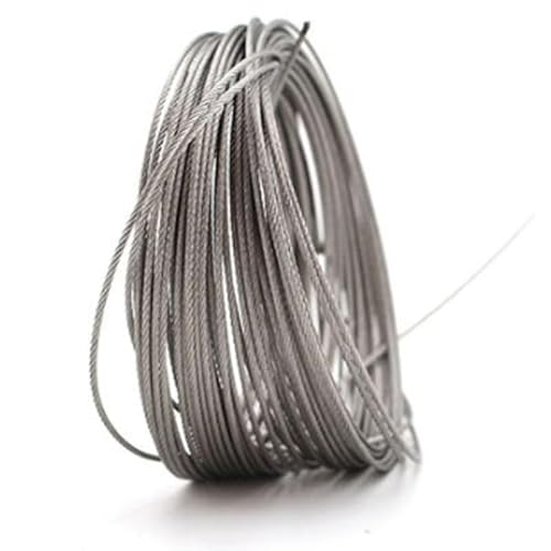 YUCHUANGYE Drahtseil 1/10M 304 Edelstahl Drahtseil Durchmesser 0,5-10mm Weiches Angelhebekabel 7x7 7x19 Wäscheleine Wäschetrockner Kleiderbügel Linie Stahlseil(10mm(7x19) 1M) von YUCHUANGYE