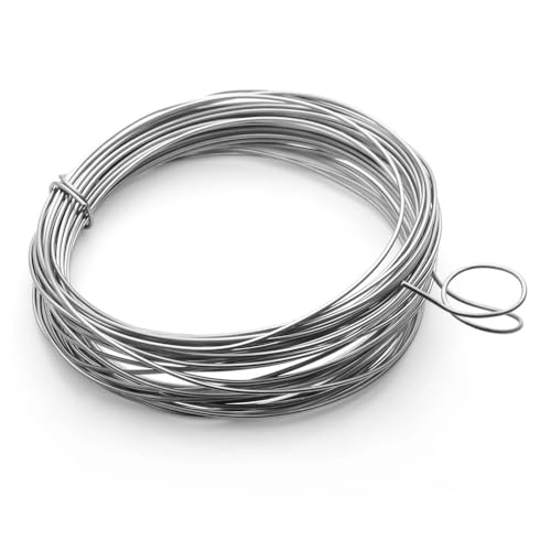 YUCHUANGYE Drahtseil 10 Meter 0,2–2 mm weicher Draht aus 304 Edelstahl, Einzeldraht for Halsketten, Schmuckdraht, Basteln, Schmuckherstellung Stahlseil(1.2mm) von YUCHUANGYE