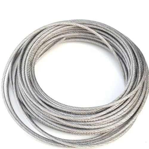YUCHUANGYE Drahtseil 1Meter 304 Edelstahl Drahtseil 7 * 19 Durchmesser 1mm 1,2mm 1,5mm 2mm 2,5mm 3mm 4mm 5mm 6mm 8mm 10mm Hebeseil Rostfrei Stahlseil(5mm) von YUCHUANGYE