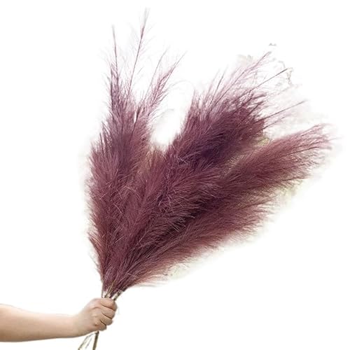 YUCHUANGYE Pampasgras Deko 1Pc 120cm Künstliches Pampasgras Dekor Gefälschte Reed Simulation Blume Reed for Hochzeit Party Home Garten DIY Gefälschte Pflanze Dekoration Trockenblumen(L04) von YUCHUANGYE