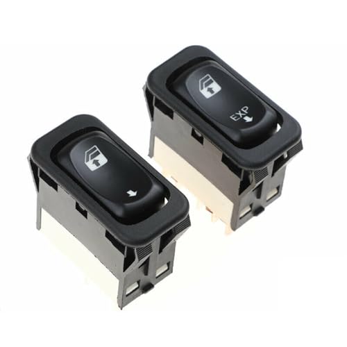 Fensterheber-Steuerschalter für Freightliner für Columbia 2001–2011 Fahrerseite Fensterheber Schalter Steuertaste Autoteile A0630769008 A0630769027 Autofensterschalter (Farbe: 1 Paar) von YUCHUJCGSS