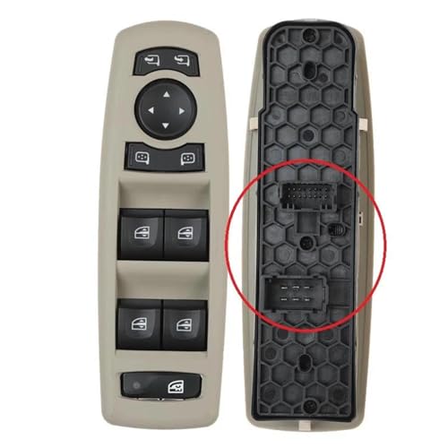 Fensterheberschalter für Megane Auto elektrische Steuerung Power Master Fensterheber Schalter Taste 254000006R 25400-0006R 254000015R 25400-0015R Autofensterschalter (Farbe: 254000006R-Beige) von YUCHUJCGSS