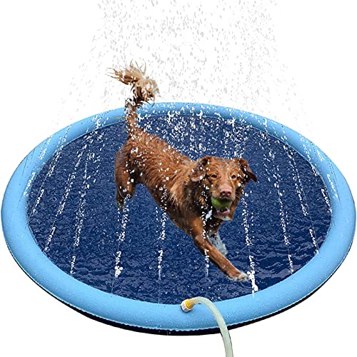YUDANSI planschbecken für Hunde, 150cm Verdickter Faltbarer Hundepool für kleine Hunde, Katzen und Kinder, Sommer Hunde schwimmbecken für rutschfeste im Innen- und Außenbereich Faltbare Hunde Pool von YUDANSI