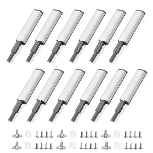 Push to Open Türöffner, 12 Stück Drucktüröffner Magnetschnäpper Schranktür Dämpfer Türdämpfer Drucköffner Schrank Türöffner Druckschnapper für Möbel Schubladen Schranktür Push to Open Türöffner, 12 Stück Drucktüröffner Magnetschnäpper Schranktür Dämpfer Türdämpfer Drucköffner Schrank Türöffner Druckschnapper für Möbel Schubladen Schranktür von YUDAWN