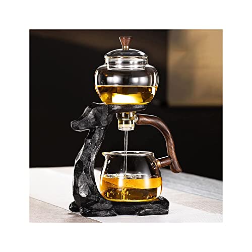 YUDIZWS Lazy Kungfu Tee Set Magnetische Glas Teekanne mit Magnet Kugel,Semi Automatic Reh Teeservice Tea Maker Haushalt Geschenk,Deer tea maker von YUDIZWS