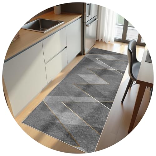 YUEAENK Teppich Läufer Flur rutschfest 50 x 100 cm Teppichläufer Flur Flurläufer Lang Waschbar, Küchenteppich Waschbar, Korridor Teppich Läufer für Flur, Küche, Eingang von YUEAENK