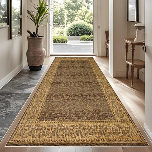 YUEAENK Teppich läufer Flur für küche rutschfest 70 x 140 cm Waschbar Schmutzfangmatte Teppich Läufer für innen Outdoor Lange fußmatte Eingang küchenläufer lang teppichläufer von YUEAENK