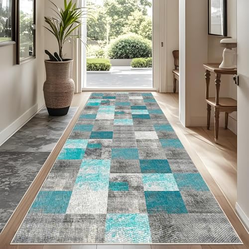 YUEAENK Teppich rutschfest Vintage 40 x 80 cm Teppich Läufer Flur Vintage Küchenläufer Flurläufer rutschfest Outdoor Teppich Teppichläufer Flur Modern Küchenteppich Läufer Fußmatte für Küche, Eingang von YUEAENK