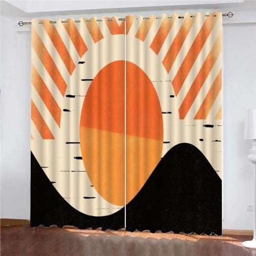 YUEAHOL Böhmische geometrische Vorhang Blickdicht mit Ösen 3D Abstrakt Verdunkelungsvorhang 2er Set Gardine Polyester für Schlafzimmer Kinderzimmer Wohnzimmer Dekoration 150 x 166 cm YUEAHOL Böhmische geometrische Vorhang Blickdicht mit Ösen 3D Abstrakt Verdunkelungsvorhang 2er Set Gardine Polyester für Schlafzimmer Kinderzimmer Wohnzimmer Dekoration 150 x 166 cm von YUEAHOL