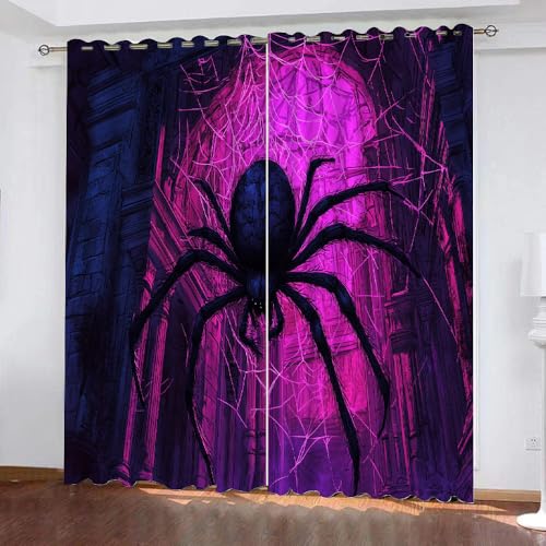 YUEAHOL Leuchtendes Spinnennetz Vorhang Blickdicht mit Ösen 3D Abstrakter Raum Verdunkelungsvorhang 2er Set Gardine Polyester für Schlafzimmer Kinderzimmer Wohnzimmer Dekoration 300 x 270 cm YUEAHOL Leuchtendes Spinnennetz Vorhang Blickdicht mit Ösen 3D Abstrakter Raum Verdunkelungsvorhang 2er Set Gardine Polyester für Schlafzimmer Kinderzimmer Wohnzimmer Dekoration 300 x 270 cm von YUEAHOL