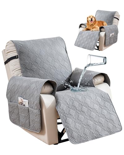 YUEANG Wendbarer Bezug für Liegestuhl, wasserdicht, mit Tasche, waschbar, Möbelschutz für Kinder, Haustiere, 60 cm, Hellgrau YUEANG Wendbarer Bezug für Liegestuhl, wasserdicht, mit Tasche, waschbar, Möbelschutz für Kinder, Haustiere, 60 cm, Hellgrau von YUEANG
