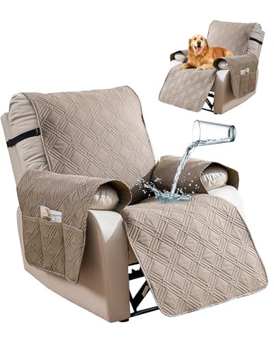 YUEANG Wendbarer Bezug für Liegestuhl, wasserdicht, mit Tasche, waschbar, Möbelschutz für Kinder, Haustiere, 60 cm, Taupe YUEANG Wendbarer Bezug für Liegestuhl, wasserdicht, mit Tasche, waschbar, Möbelschutz für Kinder, Haustiere, 60 cm, Taupe von YUEANG