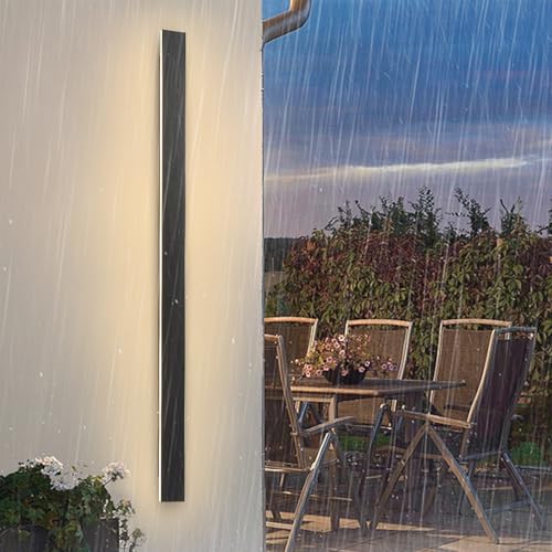 YUEEU 120CM Wandleuchte Aussen Wasserdicht Ip65 Lange LED Wandlamp Schwarz Außen Lamp für Villa Terrassen Porch Schlafzimmer Wohnzimmer Wandleuchte innen YUEEU 120CM Wandleuchte Aussen Wasserdicht Ip65 Lange LED Wandlamp Schwarz Außen Lamp für Villa Terrassen Porch Schlafzimmer Wohnzimmer Wandleuchte innen von YUEEU