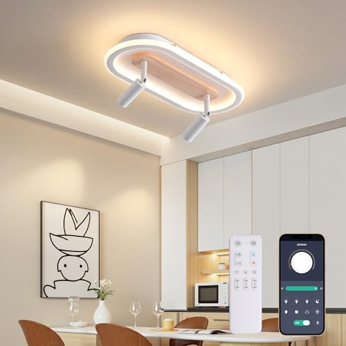 YUEEU Deckenstrahler LED Deckenlampe 350° Wohnzimmerlampe Deckenleuchte Küchenlampe Modern Esszimmerlampe 2 Flammig Deckenleuchten Strahler Deckenspot für Küche Schlafzimmer von YUEEU