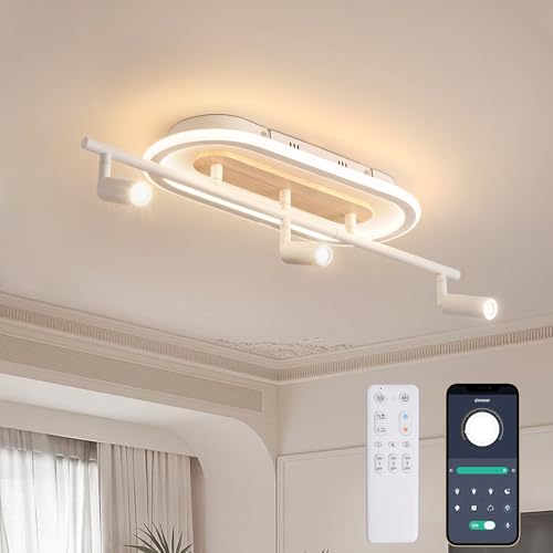 YUEEU Deckenstrahler LED Deckenlampe 360° Wohnzimmerlampe Deckenleuchte Küchenlampe Modern Esszimmerlampe 3 Flammig Deckenleuchten Strahler Deckenspot für Küche Schlafzimmer 32W+12W von YUEEU