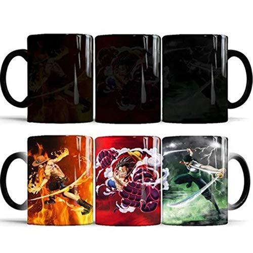 Tasse Kaffeebecher 1 Stück 350 Ml Einteilige Kaffeetassen Farbwechsel Teetasse Ruffy Zoro Anime Cartoon Neuheit Für Geschenke Geburtstagsfeier Mehrere Stile, Stil 22 Becher von YUEHAN