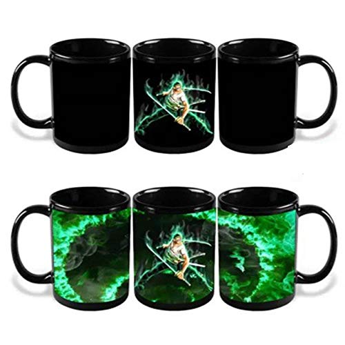 Tasse Kaffeebecher 1Pcs 350Ml Einteilige Kaffeetassen Farbwechsel Teetasse Ruffy Zoro Anime Cartoon Neuheit Für Geschenke Geburtstagsfeier Mehrere Stile, Stil 19 Becher von YUEHAN