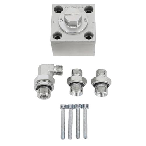 YUEHISY 3 -Wege -Diverter -Ventil, für Bagger -Drosselklappenersatzteile mit Schrauben, Legierungsstahl, Einfache Installation, Hydraulikzubehör YUEHISY 3 -Wege -Diverter -Ventil, für Bagger -Drosselklappenersatzteile mit Schrauben, Legierungsstahl, Einfache Installation, Hydraulikzubehör von YUEHISY