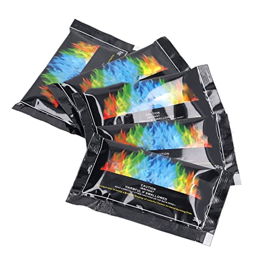 YUEHISY Cosmic Fire Color Packets, 5 Pack-Lebendungs-Flammenfarbe Wechselpulver für Lagerfeuer Lagerfeuerkamin mit Dauerhaften 30-35 Minuten Flammen YUEHISY Cosmic Fire Color Packets, 5 Pack-Lebendungs-Flammenfarbe Wechselpulver für Lagerfeuer Lagerfeuerkamin mit Dauerhaften 30-35 Minuten Flammen von YUEHISY