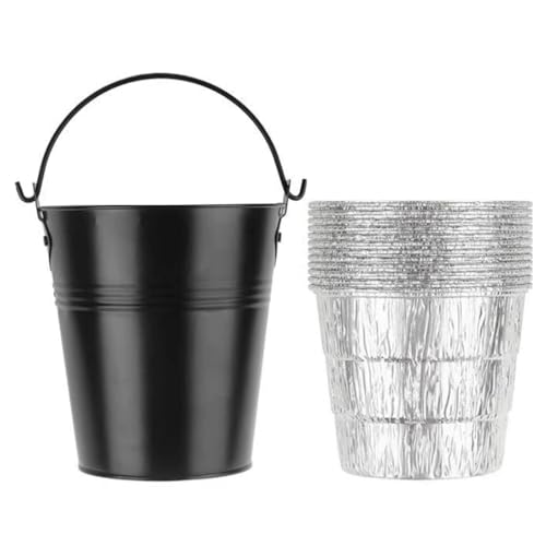 YUEHISY Der Ersatz von Traeger Grease Eimer durch Liner, Kompatibel mit Pitgrills, 12-Pack-Aluminiumfolie-Linern, Verhindert Chaos von YUEHISY