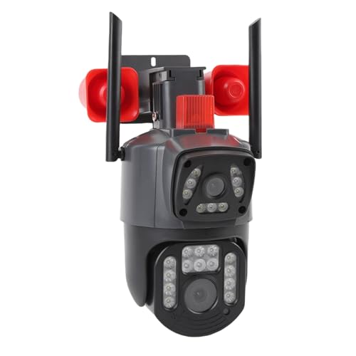 YUEHISY Dual Lens Security Camera WiFi Wireless 1080p HD -Bewegungserkennung IP66 Wasserschutz -Überwachungskamera mit App für Innenhäuser Im Freien Im Freien (EU-Stecker) von YUEHISY