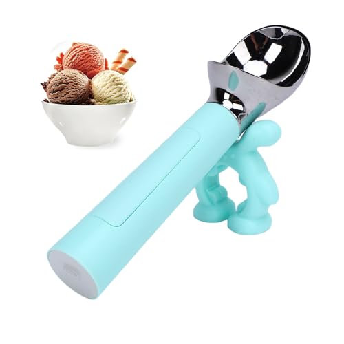 YUEHISY Electric Beheizte Eiscreme -Schaufel, Automatische Materialien für Heiz- und Lebensmittelqualität, Wiederaufladbarer Scooper mit LED -Display (BLUE) von YUEHISY