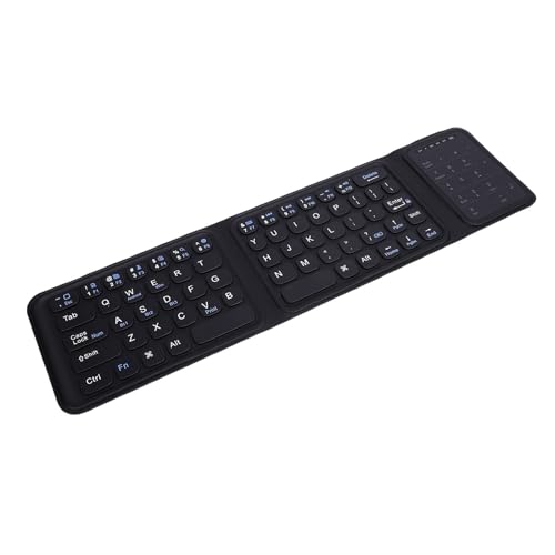 YUEHISY Faltbare Tastatur, Tragbare Faltbare Drahtlose Tastatur mit Touchpad -Nummer, Dreifachfaltdesign für Fenster OS X Android YUEHISY Faltbare Tastatur, Tragbare Faltbare Drahtlose Tastatur mit Touchpad -Nummer, Dreifachfaltdesign für Fenster OS X Android von YUEHISY