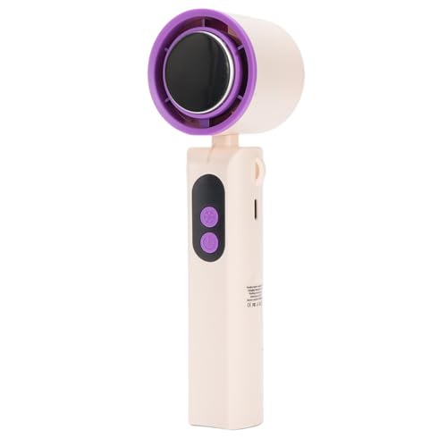 YUEHISY Handheld -Lüfter mit Eiskühler USB, Wiederaufladbare Lange Akkulaufzeit und Digitales Display, Hochgeschwindigkeits -Handlüfter für den Innenraum Im Freien (PINK) von YUEHISY